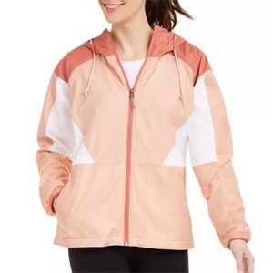 Columbia Peach Color block Windbreaker With Hood & Pockets